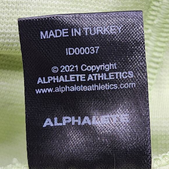 Alphalete Pants Womens S Lime Green Amplify Legging Seamless Workout Yoga Gym - Picture 7 of 12